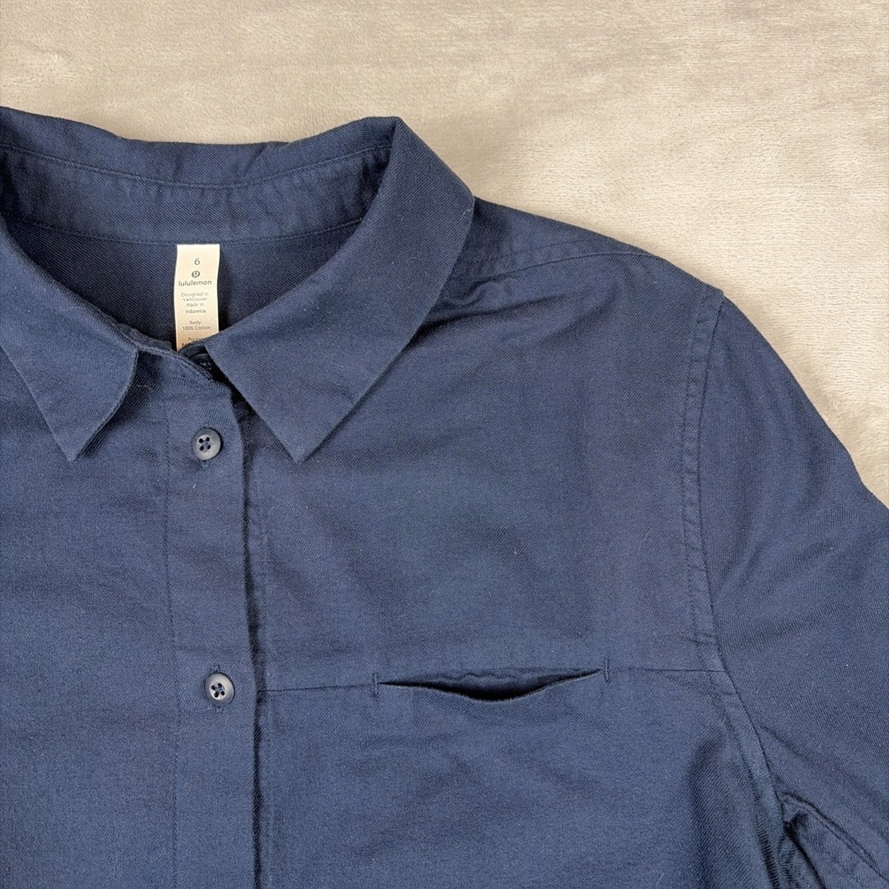 lululemon athletica Navy Button-Down Shirt - Picture 3 of 9